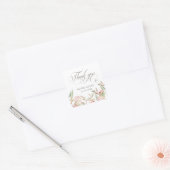 灰色の書道台本ありがとうごハート結婚 スクエアシール (封筒)