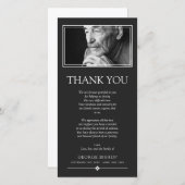 灰色の最小主義の写真|の悔やみや弔慰は感謝していしています サンキューカード (正面/裏面)