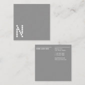 灰色の最小主義の専門の正方形の名刺 スクエア名刺 (正面/裏面)
