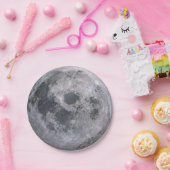 灰色の月の写真 ペーパープレート (パーティー)