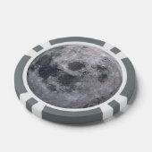 灰色の月の写真 ポーカーチップ (シングル)