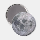 灰色の月の写真 マグネット (正面/裏面)