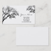 灰色の木の名刺 名刺 (正面/裏面)