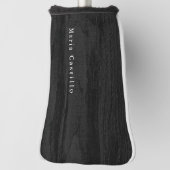 灰色の木の背景のミニマルモダンリスト名 ゴルフヘッドカバー (回転90)