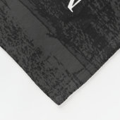 灰色の木の背景のミニマルモダンリスト名 フリースブランケット (角)