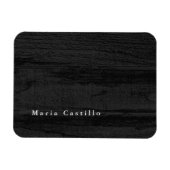 灰色の木の背景のミニマルモダンリスト名 マグネット (横)