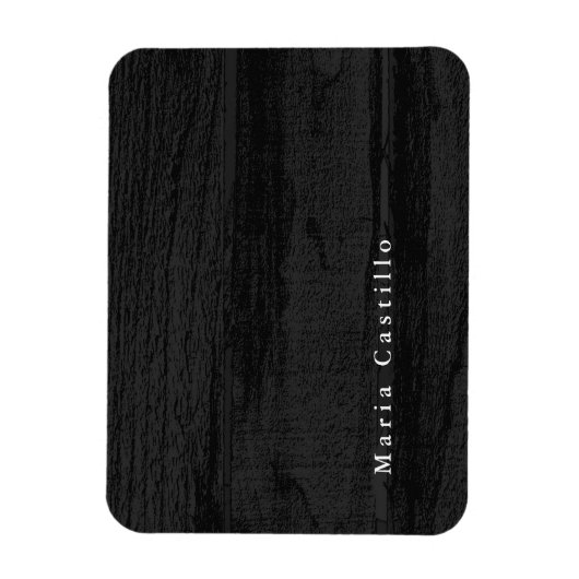 灰色の木の背景のミニマルモダンリスト名 マグネット (縦)