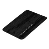 灰色の木の背景のミニマルモダンリスト名 マグネット (左側)