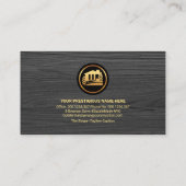 灰色の木材金ゴールドの手書きツール 名刺 (裏面)