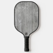 灰色の木材 ピックルボールラケット (正面)