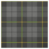 灰色の木炭黒くおよび黄色の格子縞パターン ファブリック (見本)