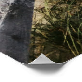 灰色の木造の橋の写真 ポスター (角)