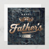 灰色の未来的な父の日のカード 招待状 (正面/裏面)