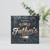 灰色の未来的な父の日のカード 招待状 (スタンド正面)