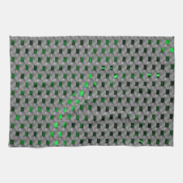 灰色の板の下の緑の画像は長方形の正方形？ キッチンタオル