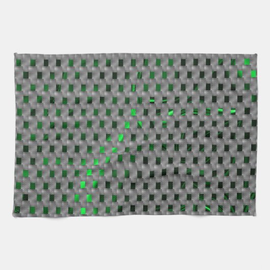 灰色の板の下の緑の画像は長方形の正方形？ キッチンタオル (横)