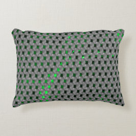 灰色の板の下の緑の画像、長方形の正方形 アクセントクッション