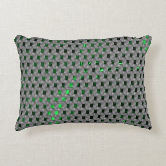 灰色の板の下の緑の画像、長方形の正方形 アクセントクッション (正面)