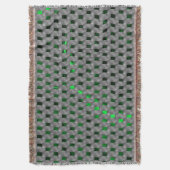 灰色の板、長方形の下の緑の画像。 スローブランケット (正面縦)
