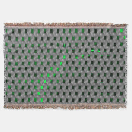 灰色の板、長方形の下の緑の画像。 スローブランケット