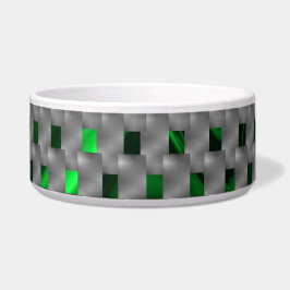 灰色の板、長方形の下の緑の画像。 ボウル