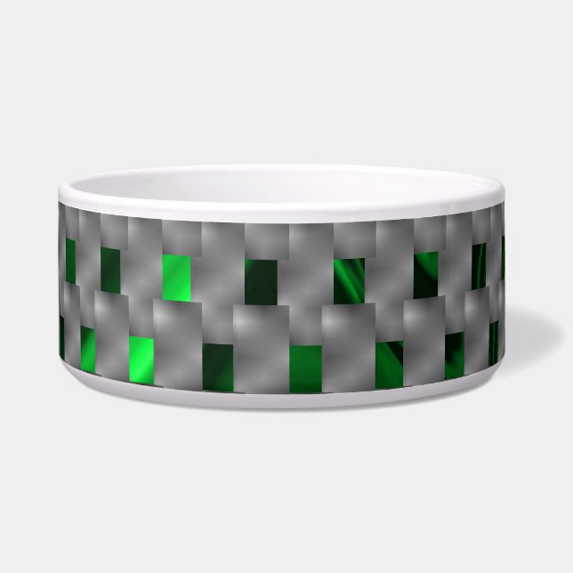 灰色の板、長方形の下の緑の画像。 ボウル (正面)