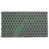 灰色の板、長方形の下の緑の画像。 枕カバー (正面右)