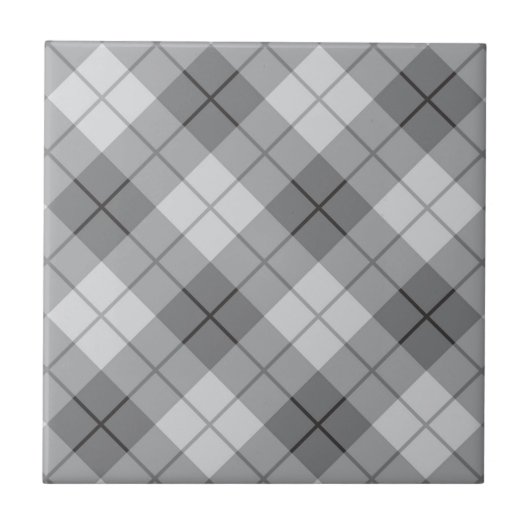 灰色の格子縞 タイル (正面)