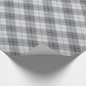 灰色の格子縞 ラッピングペーパー (角)