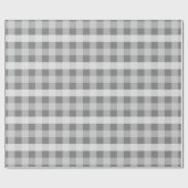 灰色の格子縞 ラッピングペーパー (フラット)