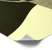 灰色の森のタペストリー：木のパターン。 ポスター (角)