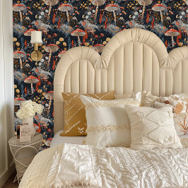 灰色の森の中のフェアヤコアレッドトアドストールズ 壁紙