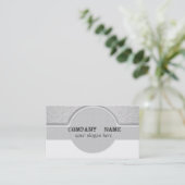 灰色の楕円形のエレガントな名刺 名刺 (スタンド正面)