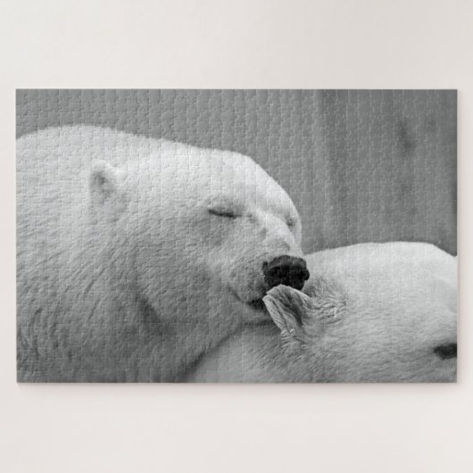 灰色の極性のクマの写真 ジグソーパズル (横)