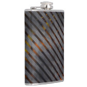 灰色の横ストライプ方の金ゴールド、リボン、赤 フラスク (右)