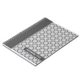 灰色の正方形パターン ノートブック (左側)