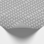 灰色の正方形パターン ラッピングペーパー (角)
