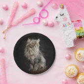灰色の毛の生えた猫 ペーパープレート (パーティー)