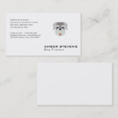 灰色の毛むくじゃらの犬のアイコン 名刺 (正面/裏面)