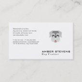 灰色の毛むくじゃらの犬のアイコン 名刺 (正面)