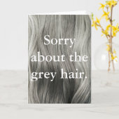 「灰色の毛」のについて残念生意気な母の日 カード (黄色い花)