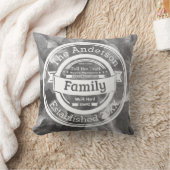 灰色の水の色のファミリルール、名前の年 クッション (ブランケット)