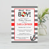 灰色の水平ストライプ寸法；航海のいかり 招待状 (スタンド正面)