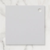 灰色の水彩フローラが明日から永遠に始まる フェイバータグ (裏面)