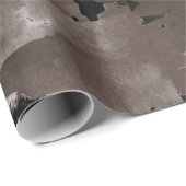 灰色の水彩林の木 ラッピングペーパー (ロールコーナー)