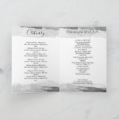 灰色の水彩画の生命お祝いの葬式プログラム プログラム (内部)