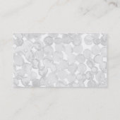 灰色の水彩画は灰色の円によって絵を描かれるパターンに点を打ちます 名刺 (裏面)