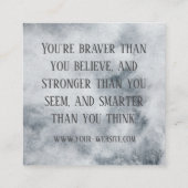 灰色の水彩確認カード スクエア名刺 (裏面)