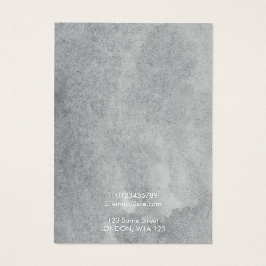 灰色の水彩表示カード (裏面)