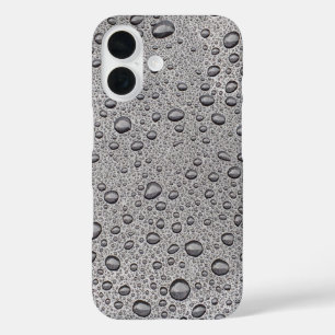 灰色の水滴 iPhone 16ケース